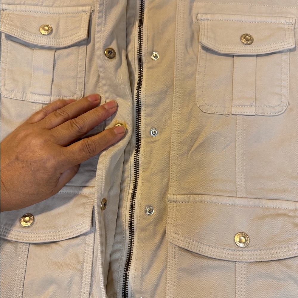 Kensie Cream Utility Jacket. Very Good Used Condition. - Picture 4 of 13